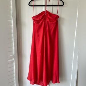 Banana republic halter red party  dress